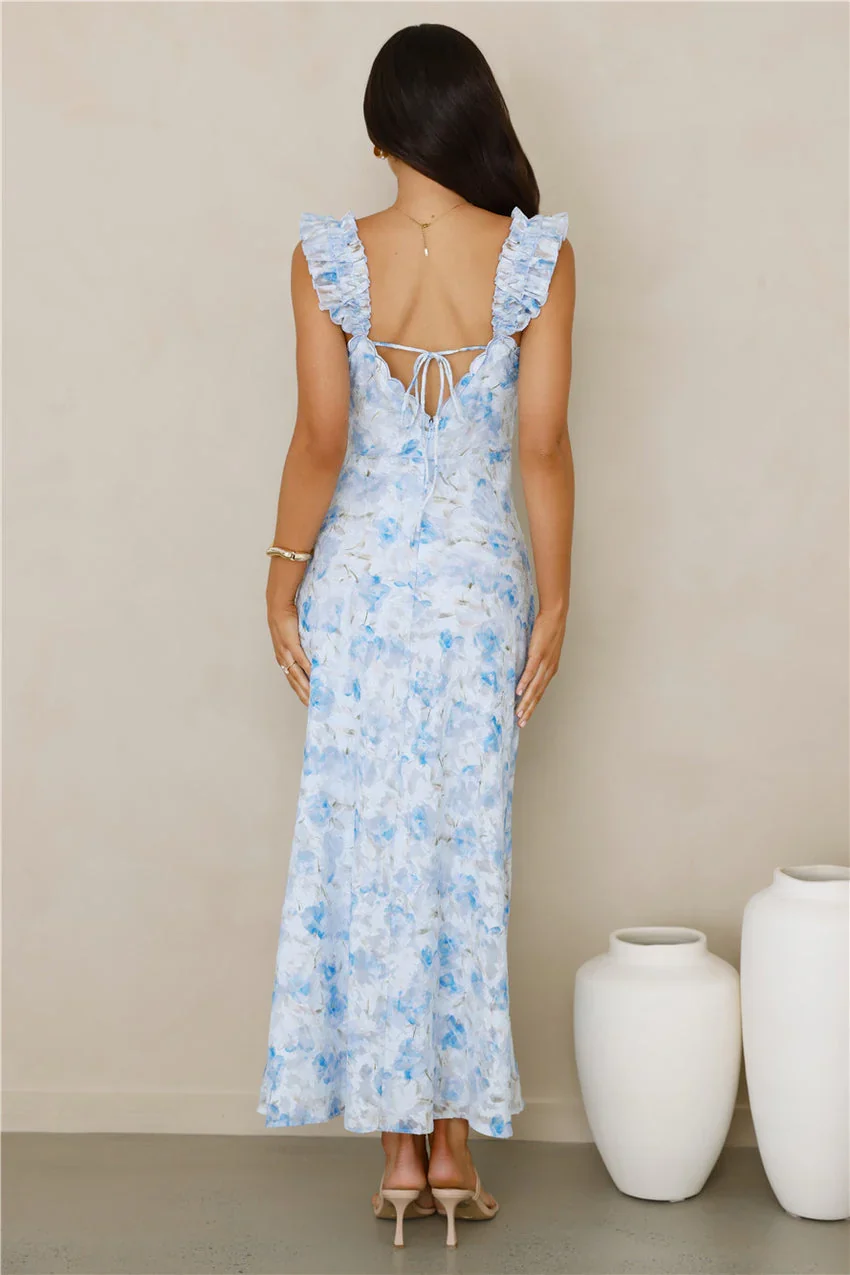 Lace Up 3D Floral Applique Mermaid Maxi Evening Dress For Formal Evening Prom - Image 4
